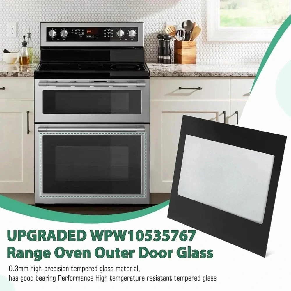 W10535767 WPW10535767 Range Oven Door Glass - Amana whirlpool Gas Range